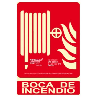 SEÑAL "BOCA DE INCENDIO" 210X300 PVC ROJO ARCHIVO 2000 6171-03H RJ (Espera 4 dias) en Huesoi